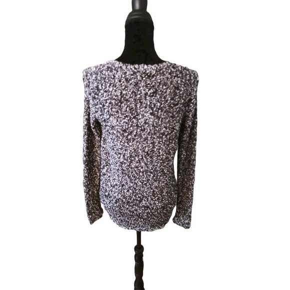 LILLA‎ P Black White Heathered Asymmetrical Knit Sweater SIZE M - Picture 9 of 14